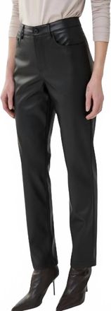 Joseph Ribkoff Faux Leather Straight Pants In Black