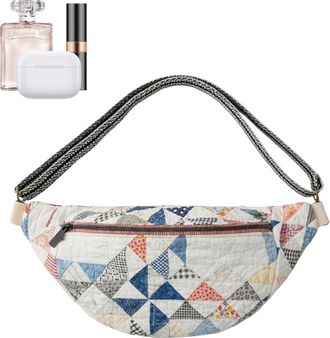 Generic Quilted Tote Bag,Boho Quilted Adjustable Strap | Fabric Bag with Adjustable Strap | for Women Men Girls Sports Hiking Cycling Riding Camping Picnic Ho