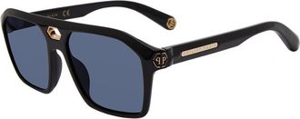 Philipp Plein Blue Navigator Mens Sunglasses SPP072M 700 57
