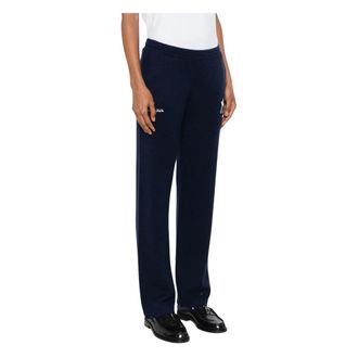 Sporty & Rich Sweatpants, female, Blue, Size: XS Heritage Yankees Serif Cashmere Trousers