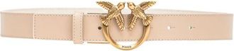 Pinko Love Berry Monogram Debossed Riem - unisex - Riemen - Wit - M - Accessoires