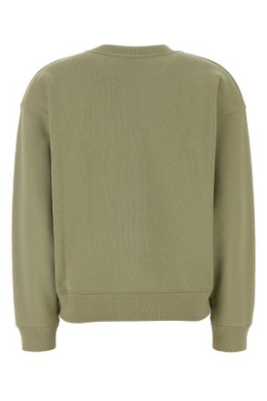 Maison Kitsun&eacute; Womens Sage Green Cotton Sweatshirt Dustygreen Felpe