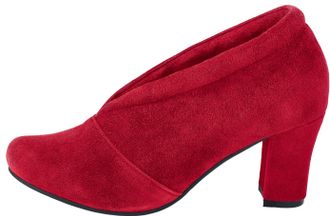 Andrea Conti Pumps ANDREA CONTI, Damen, Gr. 38, rot, Leder, Veloursleder, Basic, Schuhe Pumps