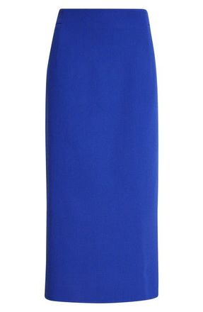 Akris Wool Blend Pencil Skirt in Lapis Blue at Nordstrom, Size 14