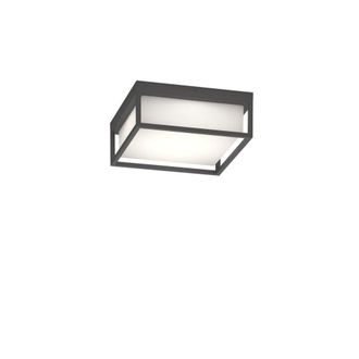 Top-Light Osaka Applique Plafoniera Quadra 25cm 4 Luci Attacco Gx53 Grigio Antracite Ip54