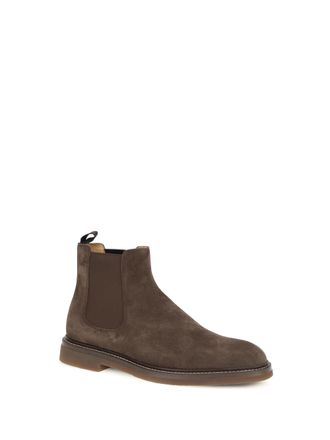 Brunello Cucinelli Mens Chelsea Boots Moka