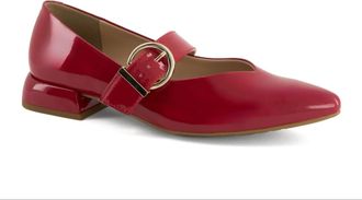 Andrea Womens Low Block Heel Shoes In Red