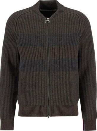 Barbour x Paul Smith striped-pattern cardigan - Brown