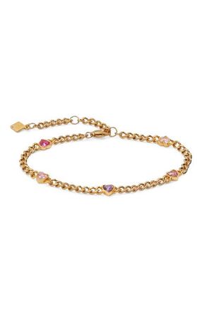 Alex and Ani Heart Curb Chain Bracelet in Gold at Nordstrom