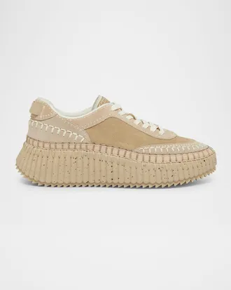 Chlo&eacute; Nama Suede Stitch Walking Sneakers