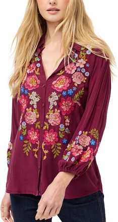 Johnny Was Seren Silk Shirt