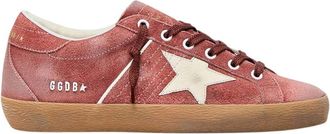 Golden Goose Red Lace Up Sneakers
