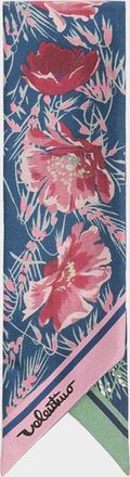 Valentino Garavani Apres L & apos;Hiver Poppies Silk Bandeau Scarf