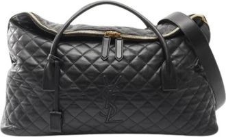Saint Laurent Pre-owned Boston Bag - Dames - Vintage Weekendtas - Zwart - ONE Size - Leer - Vintage