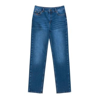 Munthe Slim Fit Jeans, female, Blue, S, Blue Oversize Jeans with Back Pocket Detail