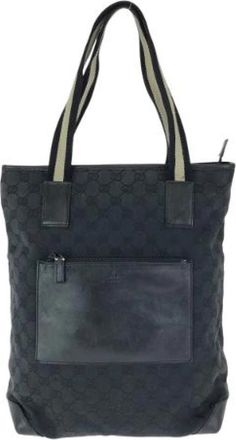 Gucci Pre-owned GG Canvas Leren Tote Bag - Dames - Vintage Shopper - Zwart - ONE Size - Leer - Vintage