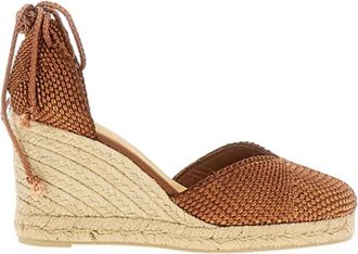 Castaner Sandalen met sleehak - Dames - Sleehakken - Bruin - 38 EU - Schoenen