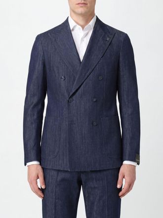 Tagliatore Blazer a doppiopetto in denim di cotone