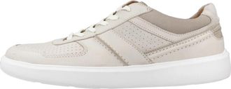 Clarks Cambro Race Sneakers - Heren - Sneakers - Beige - 42 EU - Leer - Schoenen