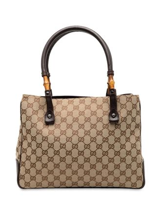 Gucci 2000-2015 GG Canvas Bamboo tote bag - Brown