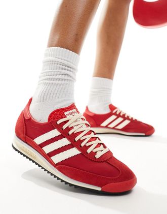 adidas Originals SL 72 OG - Sneakers rosse e crema-Multicolore