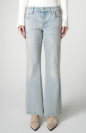 Liverpool Dakota Low Rise Loose Flare Jeans in Prairie Mist at Nordstrom, Size 14