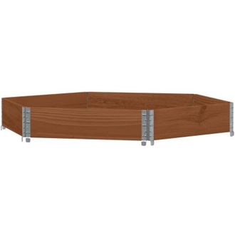 vidaXL Raised Bed Hexagon Brown 160x160 cm Solid Wood Pine Vidaxl