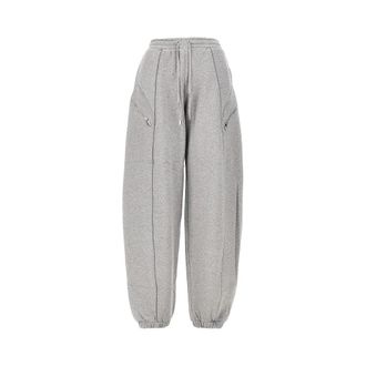 The Attico M&eacute;lange cotton jogging pants Woman 38