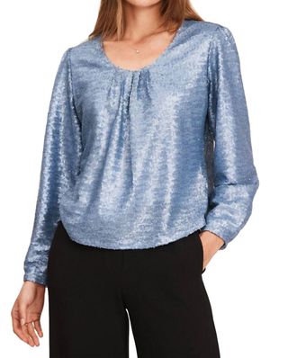 Tyler B&ouml;e Carter Sequin Topper In Dove Blue