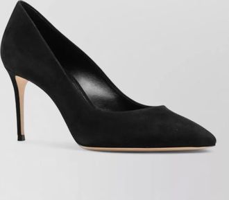 Casadei suede leather high-heel pumps