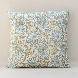 Mela Artisans Bloom Blockprint Pillow - Cover Only in Blue at Nordstrom, Size 20X20
