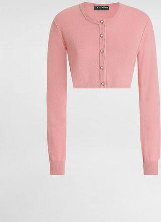 Dolce & Gabbana Cashmere Cardigan - Woman Sweaters And Cardigans Pink 36