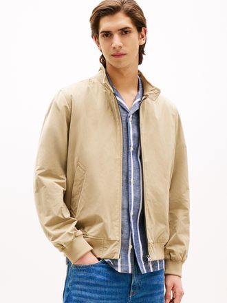 Tommy Hilfiger Blouson TOMMY HILFIGER HARRINGTON JACKET, Herren, Gr. L, braun (camel), Web, Obermaterial: 85% Polyester, 15% Polyamid, elastischer Bund, Jacken Blous