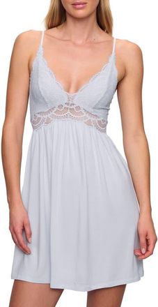 Eberjey Mariana Mademoiselle Jersey Chemise in Ice Blue at Nordstrom, Size X-Small