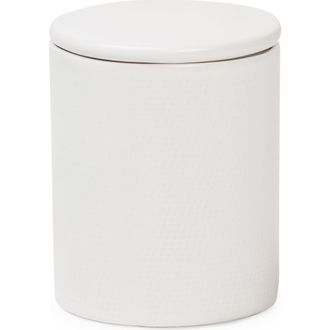 Pigeon and Poodle Cordoba Textured Ceramic Round Wastebasket in White Burlap at Nordstrom