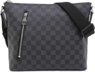 Louis Vuitton Dark Gray Graphite Coated Canvas Shoulder Bag (Pre-Owned)