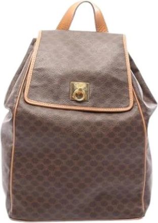 Celine Pre-owned Backpacks, female, Brown, Size: ONE SIZE Pre-owned Vintage Leather Backpack