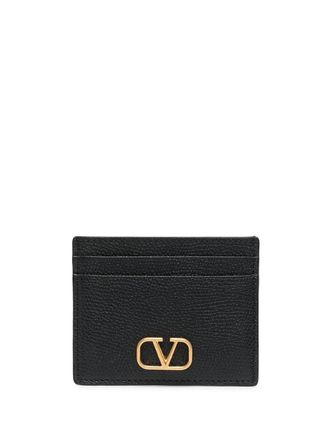Valentino Garavani VLogo Signature leather card holder - Black