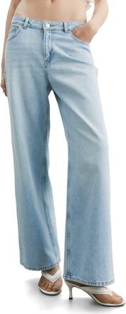 H&M Baggy Regular Waist Jeans in Lighter Denim Blue at Nordstrom, Size 20