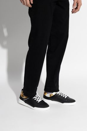 Versace Jeans Couture Sports Shoes With barocco Print, Mens, Black