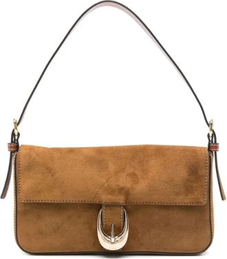 Staud Bruine Schoudertas met Omslag en Ritszak - Dames - Handtassen - Bruin - ONE Size - Tassen