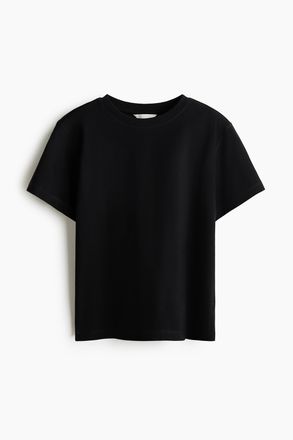 H&M Oversized Baumwoll-T-Shirt - Schwarz