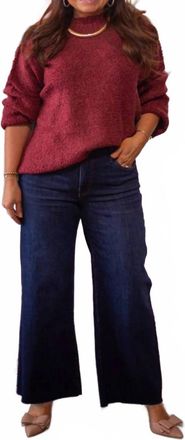 Elan Boucle Crewneck Sweater In Plum