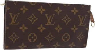 Louis Vuitton Pre-owned Monogram Canvas Accessory Pouch - Dames - Vintage Clutch - Bruin - ONE Size - Leer - Vintage