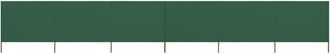 vidaXL Paravento a 6 Pannelli in Tessuto 800x120 cm Verde - Vidaxl