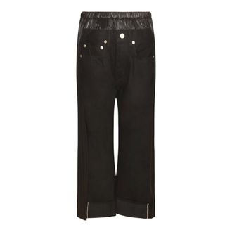 Junya Watanabe Pantaloni con pannelli plissettati - - Trousers - Donna - Nero - S