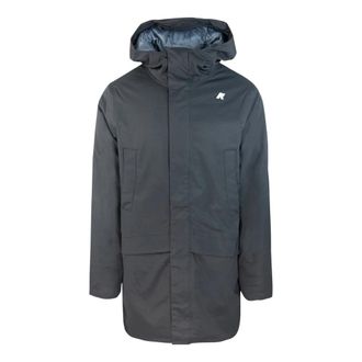 K-Way Jarno Twill Marmotta - Heren - Parka Jassen - Zwart - 3XL - Polyester - Jassen