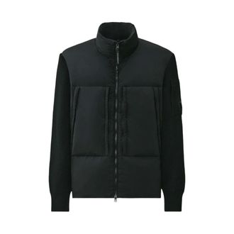 C.P. Company Maglione con zip in lana merino extrafine e lente - - Jackets - Uomo - Nero - XL