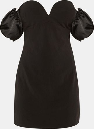 Ronny Kobo Ronny Kobo Black Crepe Andrea Off-The-Shoulder Mini Dress
