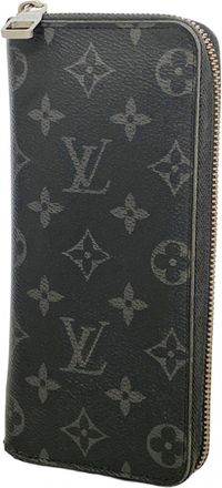 Louis Vuitton Black Gray Long Wallet (Bi-Fold) (Pre-Owned)
